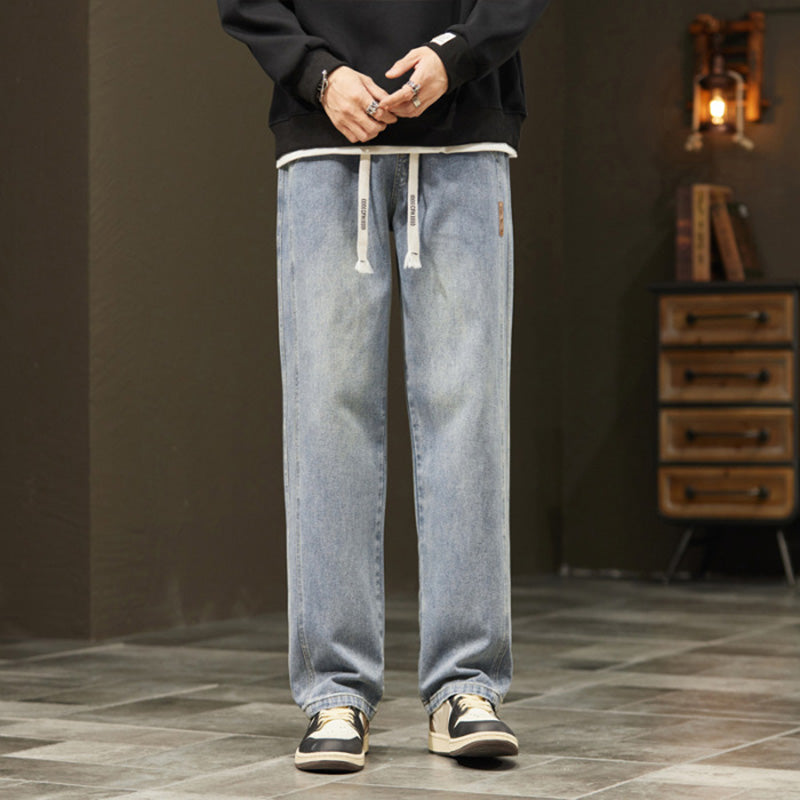 📢60% RABATT!!⏰Männs lockra raka jeans👖💥