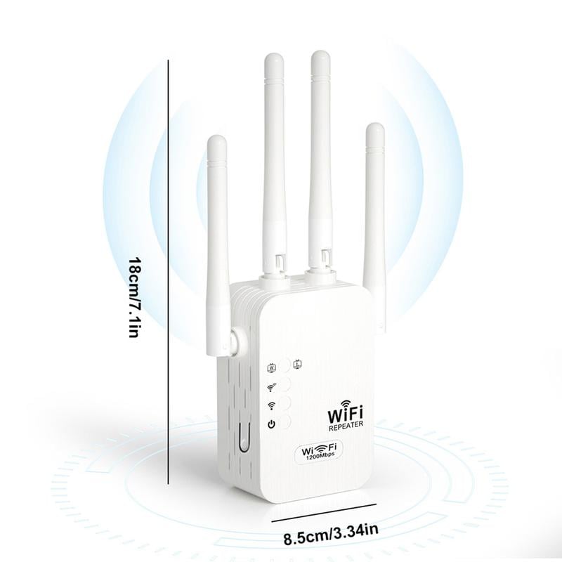 đSista dagen-kampanj 49 % đ„WiFi-förstĂ€rkare 2025,1200 Mbps dual band (5 GHz/2,4 GHz) signalförstĂ€rkare, tĂ€cker 930 mÂČ och 50 enheter, repeater med Ethernet-port för hemmet, presenter