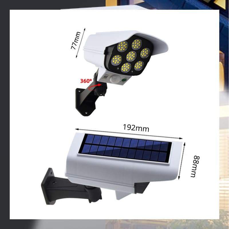 đSolcellslampa för utomhusbruk med rörelsesensor 2400 mAh 77 LED