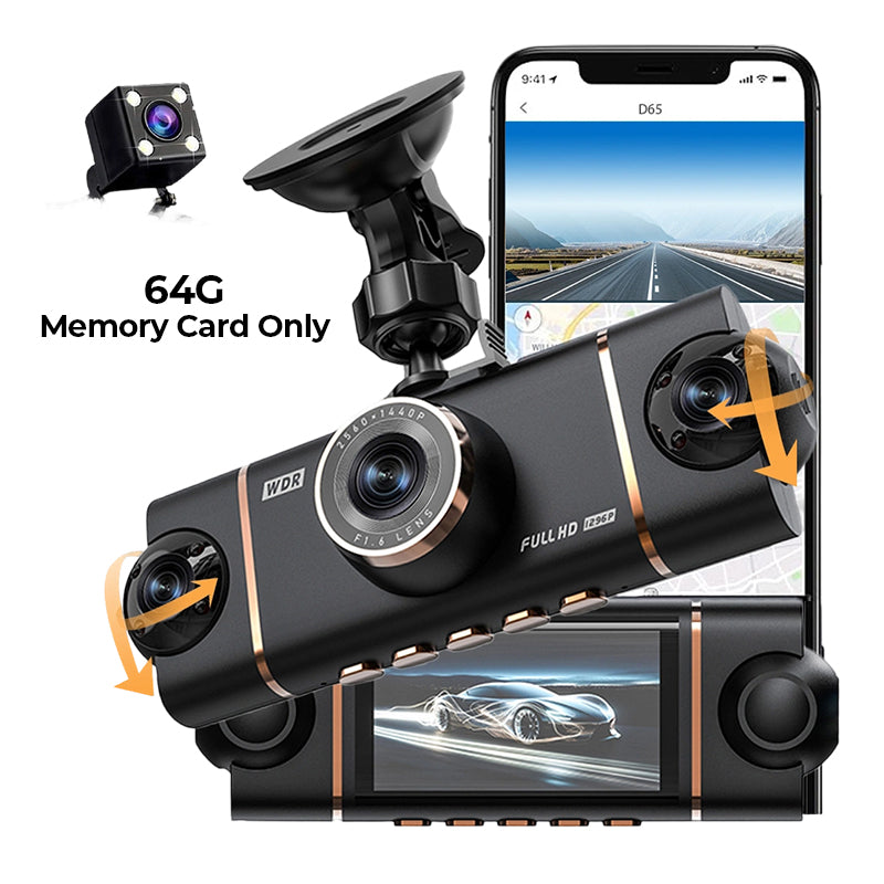 đ„2026: Börja med den perfekta översikten!đ„4-kanals HD-dashcam med inspelning fram och bak