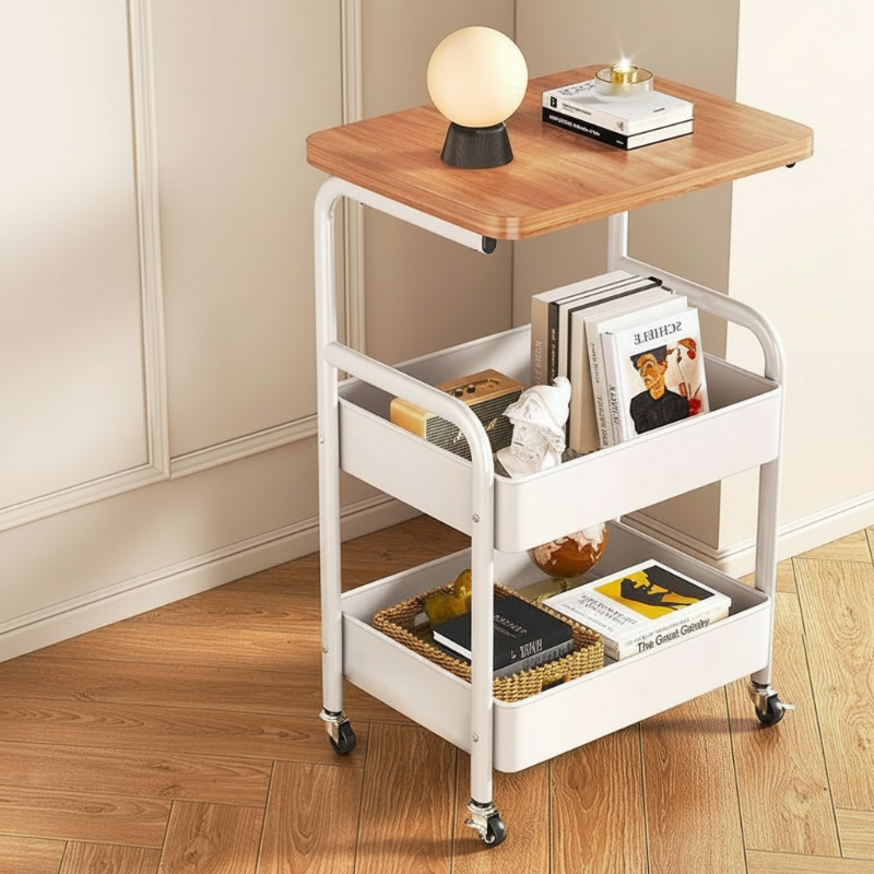 Mobil multifunktionell vagn med förvaring – Förvaringsvagn med flera nivåer för hushållsartiklar och snacks 🛒🏠