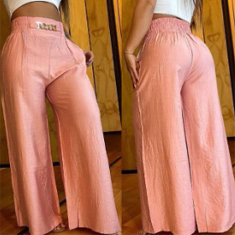 👖 50% RABATT! 💃 Dambyxor – Hög midja, vida ben, med skärp och mångsidig look ✨