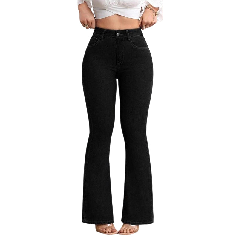 đ 50% RABATT! đ Högmidjade UtsvĂ€ngda Stretchjeans för Kvinnor â BekvĂ€m Passform, Retro Stil & Stretchigt Tyg đž