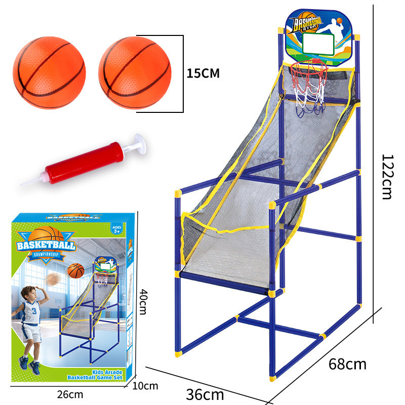 ⏰50 % RABATT JUST NU!⛹️Snabb leverans 🚚💨Inomhusbasket-arkadspel för barn med 4 bollar🏀