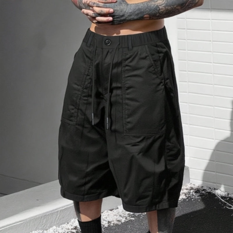 đ 50% RABATT NU! đż Herr Plus Size Casual Dragsko Capribyxor â Vida Ben, Justerbar Midja & Stora Fickor âš
