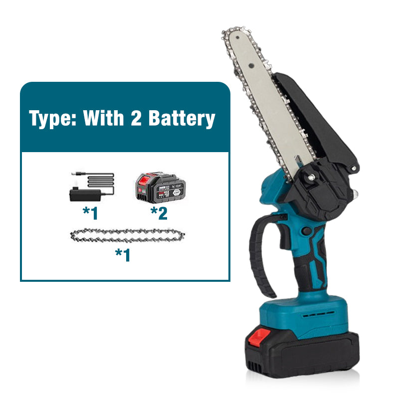 đ§ 50% RABATT NU! 6âtums sladdlös minimotorsĂ„g med 2 batterier â kraftfull, lĂ€tt & ergonomisk â perfekt för ved, beskĂ€rning och trĂ€dgĂ„rdsarbete đČâĄ