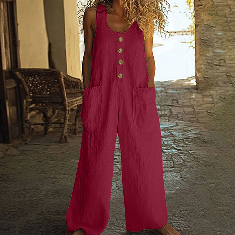đĂrmlös Damoverall Med Vida Ben Och Fickor â Sval, Chic & BekvĂ€mđ