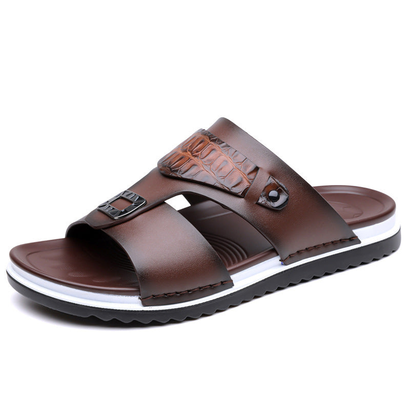 đ 50% RABATT! đ« Herr konstlĂ€der slip-on sandaler â Andningsbar mesh & halksĂ€ker sula â BekvĂ€m passform, perfekta för sommar, strand eller vardagspromenader đïž