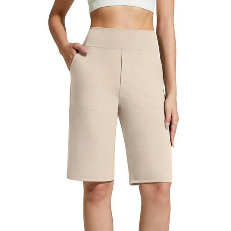 𩳠BEGRĂNSAD TID: 50 % RABATT! âš Stretchiga promenadshorts för dam â 4-vĂ€gsstretch, hög midja, knĂ€lĂ„nga đ¶ââïž