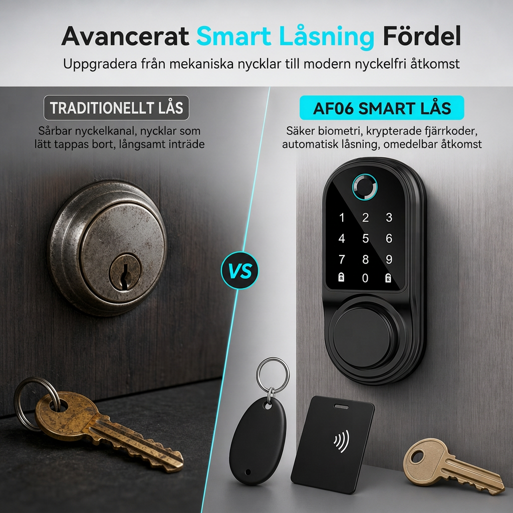 đąđą50 % RABATT!! â° Smart dörrlĂ„s med fingeravtryck & dödregel, Bluetooth för nyckellös inpassering