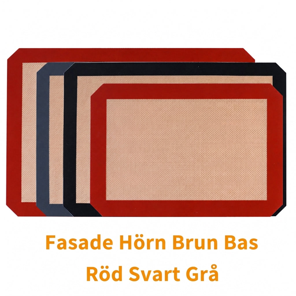 đ§ 50% RABATT NU! đȘNon-stick silikonbakmatta med snapshörn â vĂ€rmebestĂ€ndig glasfiberkĂ€rna, lĂ€ckagesĂ€ker form & enkel rengöring â perfekt för macarons, bakverk och röriga ugnsbak âš