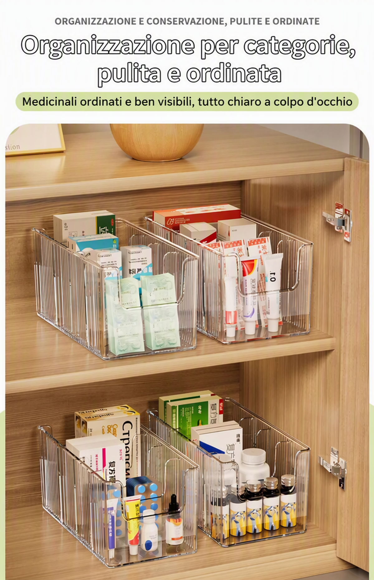 🔥 Utdragbar transparent medicinorganiserare – teleskopisk 24,5–43 cm 💊🗄️