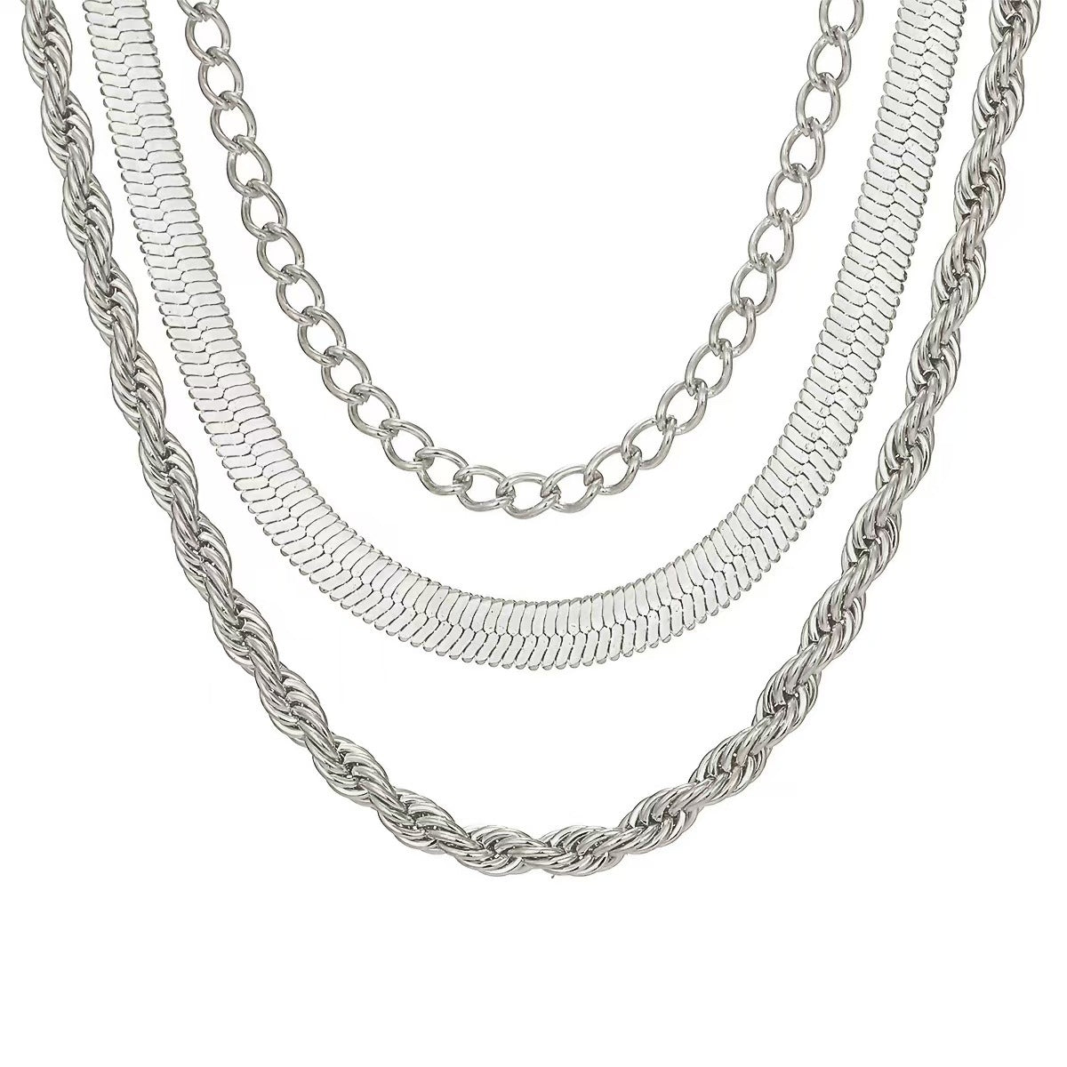 Damernas Vräng- och Ormkedja Flerlagerad Halsband