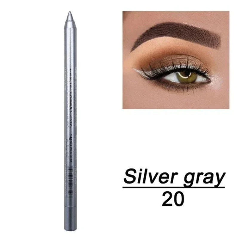 ✏️ 50% RABATT NU! 🌈 14-Pack Vattentät Färgglad Gel Eyeliner Penna – Metallic & Shimmer Finish, Smutsäker ✨