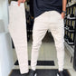 Slim-fit casualbyxor i enfärgat tyg för herr