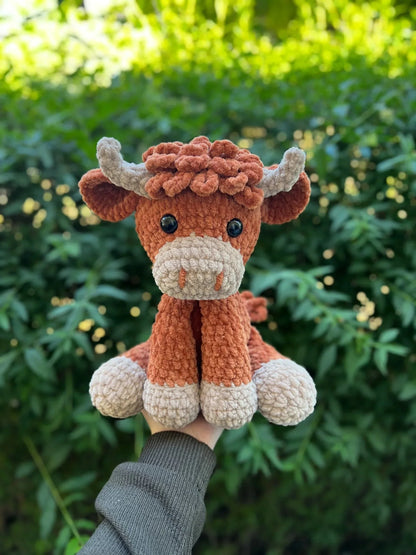 🎅Julförsäljning 50% rabatt!!🎄🔥Häkta Highland Cow Amigurumi Mönster🐮- DIY Kit & Färdig plysch