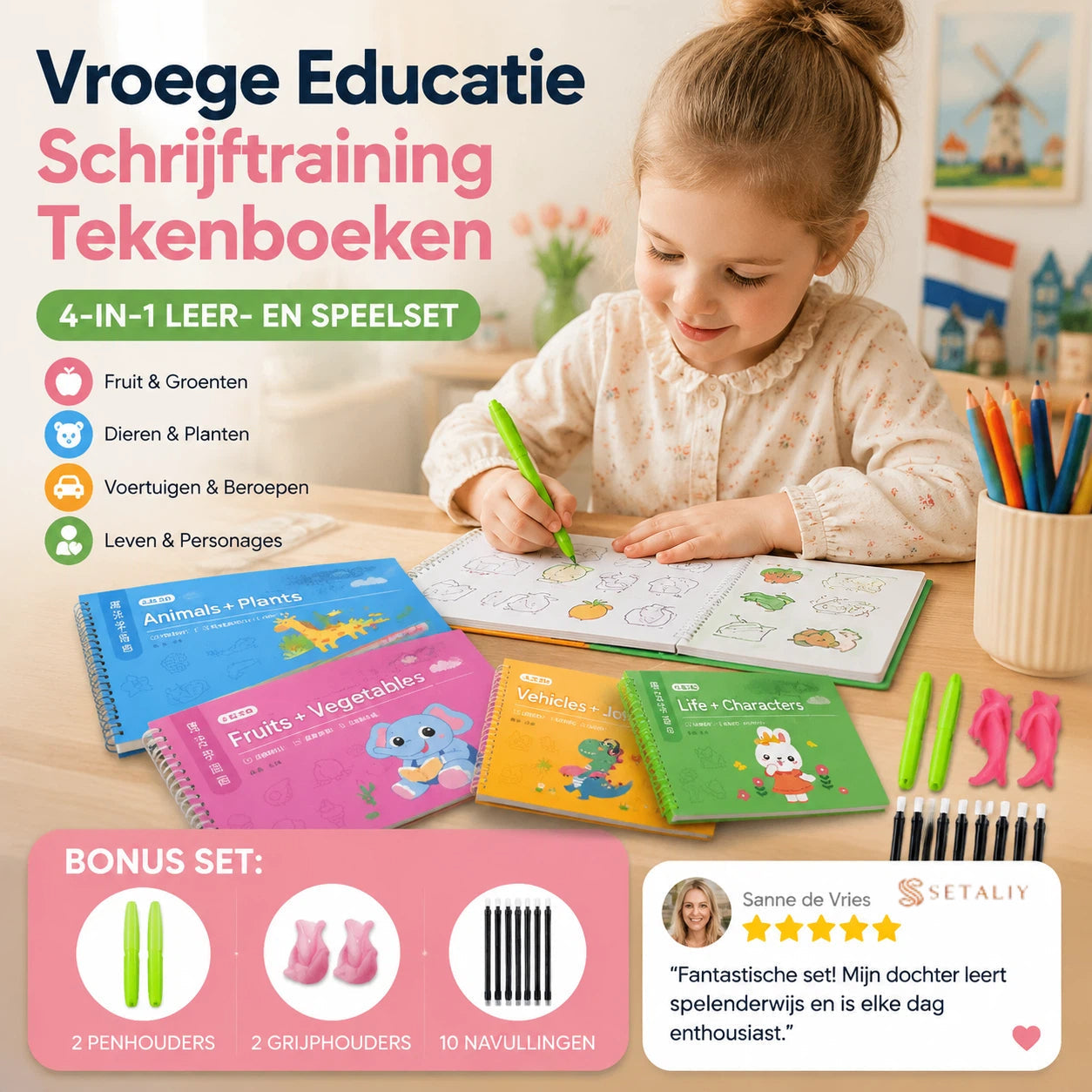 Målarbok med 8 teman: Tecknade figurer att rita av🥳🖍️ Mer än 50 000 familjer har valt den!