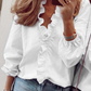 👚 50% RABATT! ✨ Långärmad Damskjorta med Volanger – Lös Passform, Lanternärmar & Perfekt för Vår & Höst 🌸