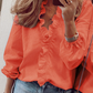 👚 50% RABATT! ✨ Långärmad Damskjorta med Volanger – Lös Passform, Lanternärmar & Perfekt för Vår & Höst 🌸
