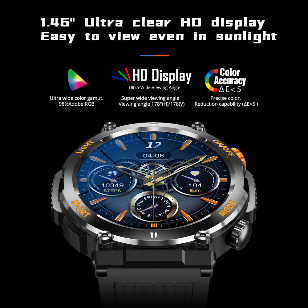 ⌚ Exklusiv Rea -60%! 🌲 Sport- & Outdoor-Smartwatch – Perfekt för Äventyr & Sport 🚴 | Vattenbeständig, Bluetooth-samtal & 100+ Lägen ✨