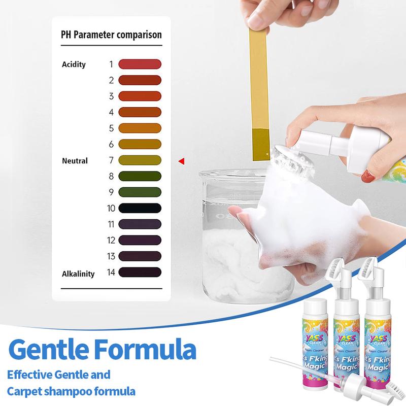 ⏳SISTA DAGEN – KÖP 2, FÅ 1 GRATIS!!💖Yass Clean Magic skumrengöringsmedel för mattor och möbelklädsel – borttar fläckar och lukt från husdjur, med rengöringsborste🧼🪄