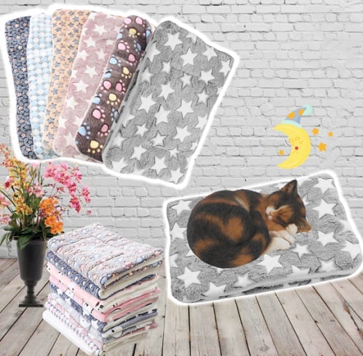 🐱 50% RABATT JULERBJUDANDE! ✨ Mysig och Lugnande Kattfilt - Mjuk Fleece med Värmeisolerande Effekt för Avslappning och Trygghet ❤️🔮