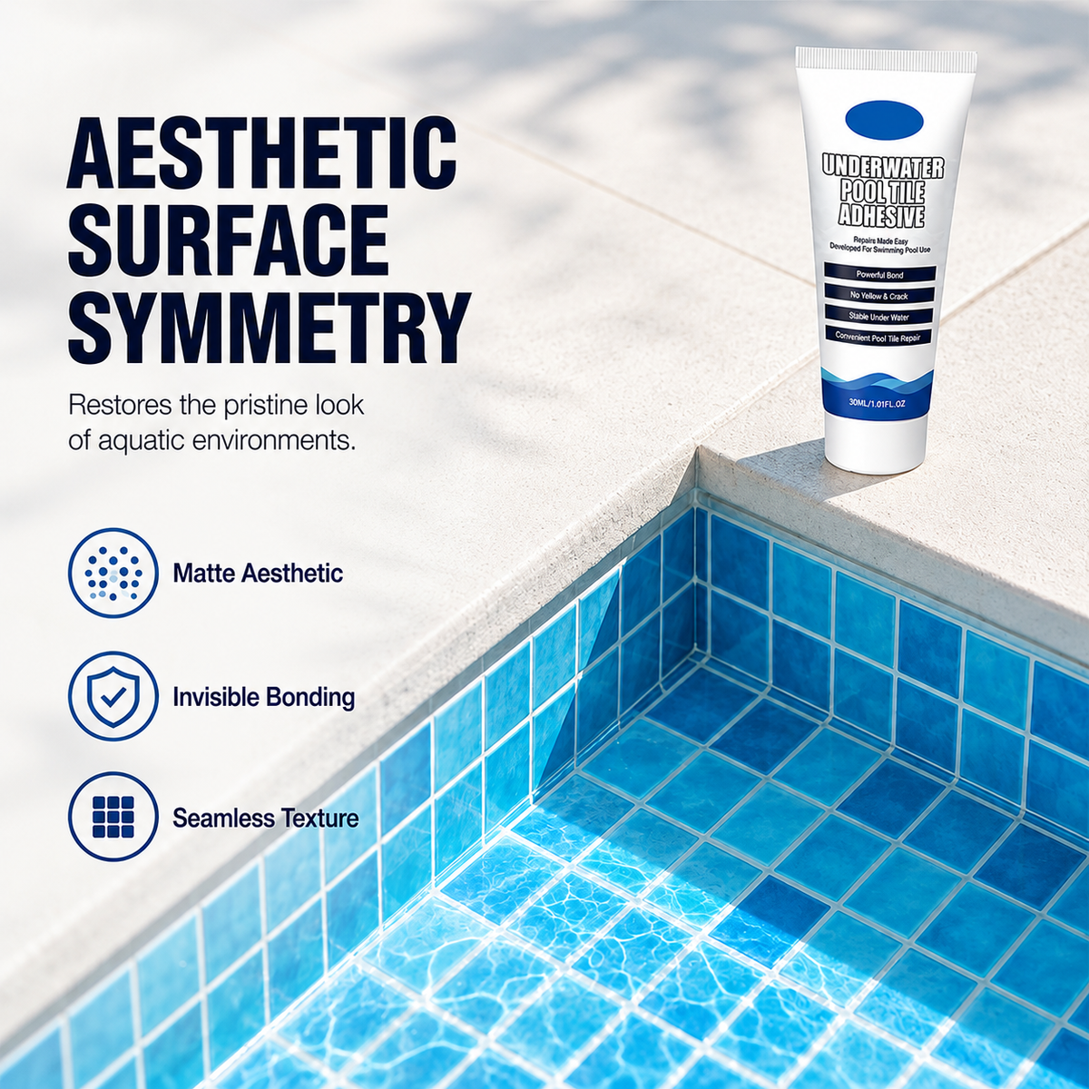 💧 50% RABATT NU! Höghållfast undervattenslim för poolkakel – professionell reparation utan att tömma poolen – snabb bindning, hållbar & estetisk finish ✨
