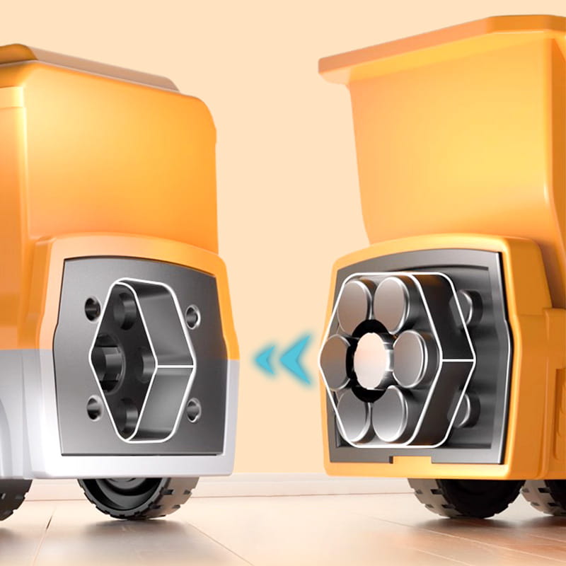 🧲 50% RABATT NU! ✨ Magnetisk Byggbil - Teknisk Leksak med 258 Delar för Unga Ingenjörer 8-12 År 🚗🔧