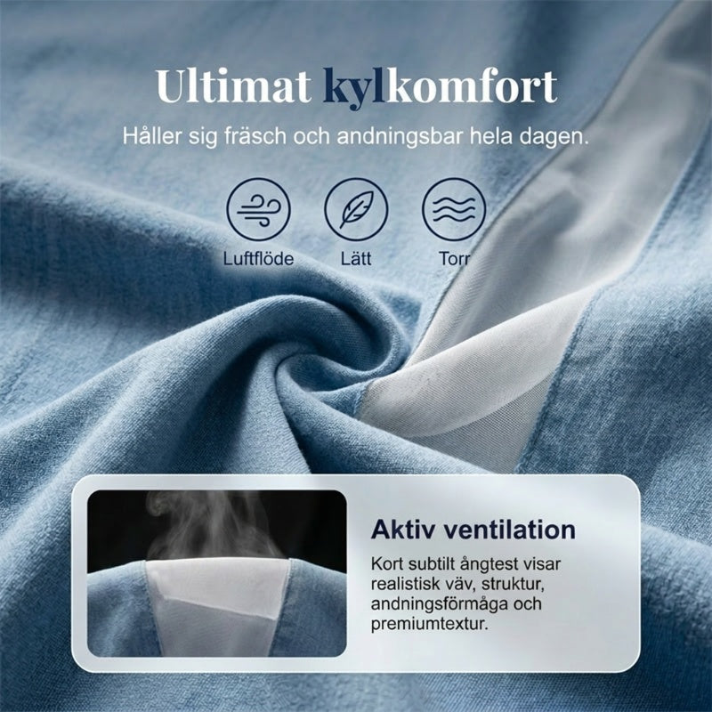 🎁Begränsad tid 50 % RABATT⏳Blå, enkel miniklänning i denim med krage och spetskant