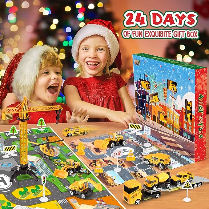 🎁Byggteknikfordon Adventskalender till jul