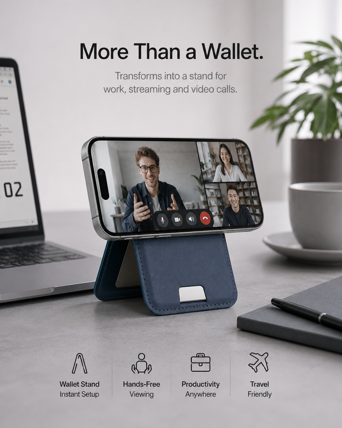 ⚡ 50% RABATT 💥 Smart Wallet mit Apple Find My™ & Google Find Hub™ 🔥 Premium Nappa-Leder + Wireless Charging