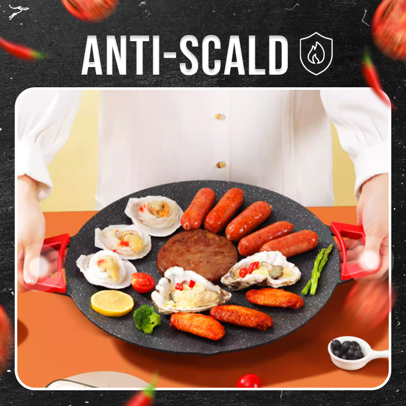 🍳Kvalitetsliv🍳Elektrisk Innemålsgrillpanna med Non-Stick-beläggning