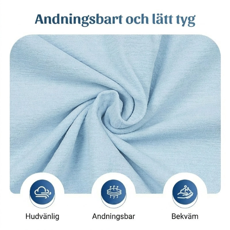 👗 50% RABATT NU! 🌿 Casual Rund Hals Layered Tunika & Vida Byxor Set – Asymmetrisk Fåll, Mönstrade Byxor & Andningsbar ✨