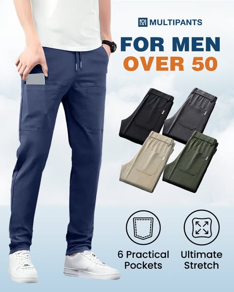 🩳 50% RABATT! 🛒 MultiPants Slitstarka Lastbyxor – Hög Stretch, Många Fickor & Perfekt för Aktiv Vardag 🏃‍♂️