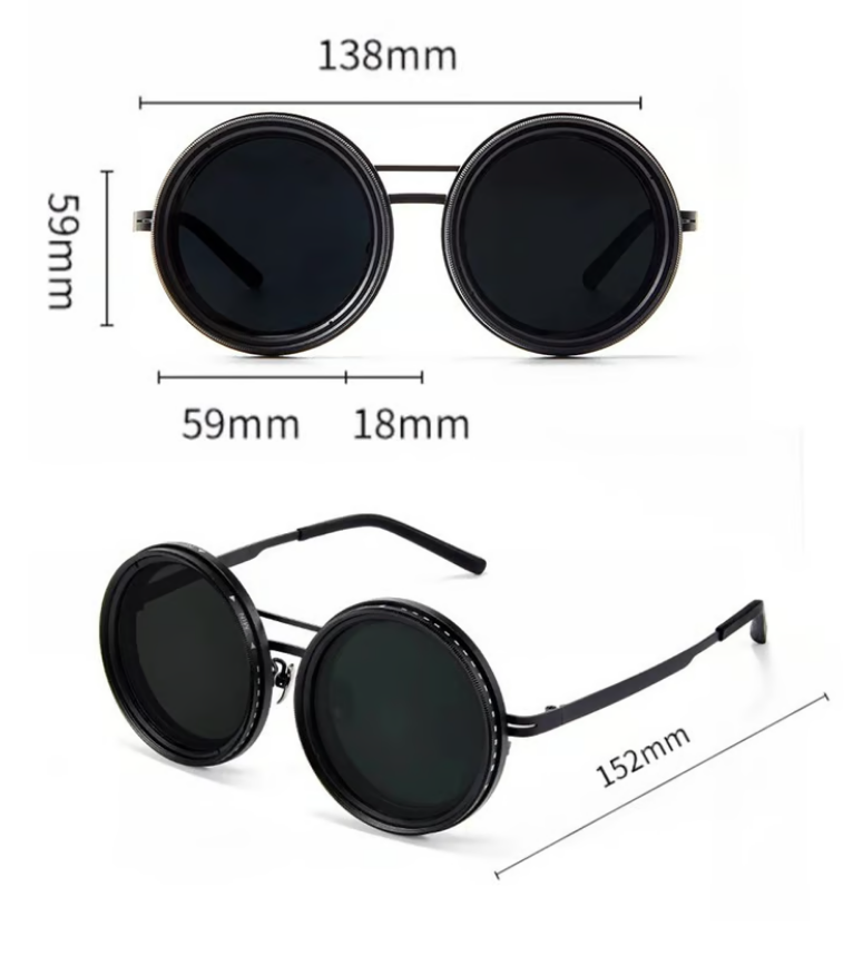 🕶️ 50 % RABATT NU! 🌞 Justerbara polariserade runda solglasögon – UV400-skydd, lätta och reptåliga ✨