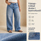🔥 50% RABATT! ⏰ Lättillverkad Chic Slapppassande Vida Ben Jeans – Gradientvättad, Högkvalitativt Jeansmaterial & Komfort Hela Dagen 👖✨