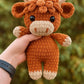 🎅Julförsäljning 50% rabatt!!🎄🔥Häkta Highland Cow Amigurumi Mönster🐮- DIY Kit & Färdig plysch