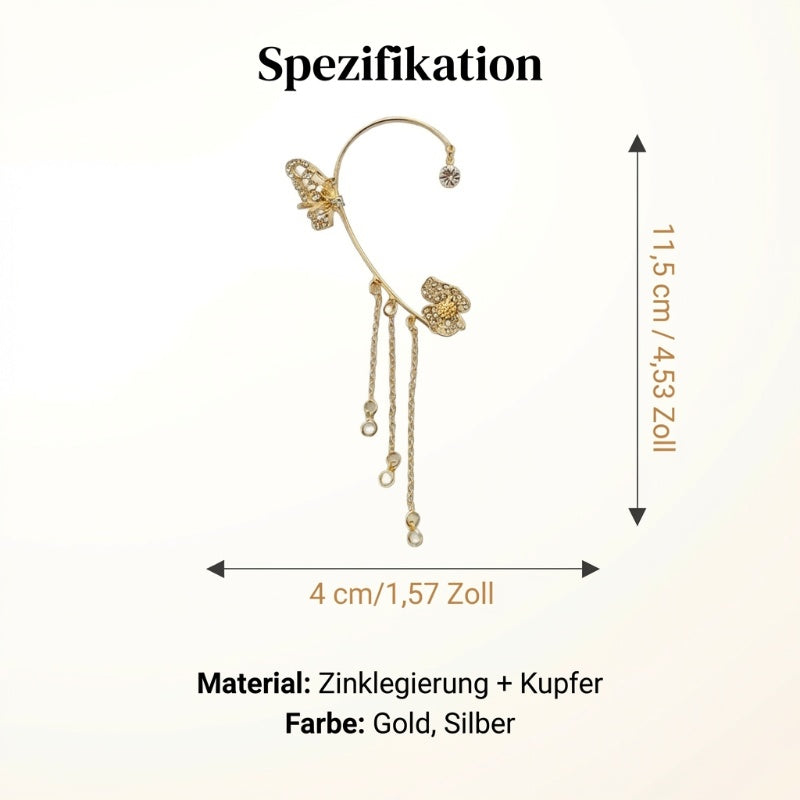 💕Valentinsdagsspecial – 50 % rabatt💕Enkla örhängen med fjärils- och blommotiv samt tofsar – eleganta och bekväma, ingen piercing krävs 🌸🦋