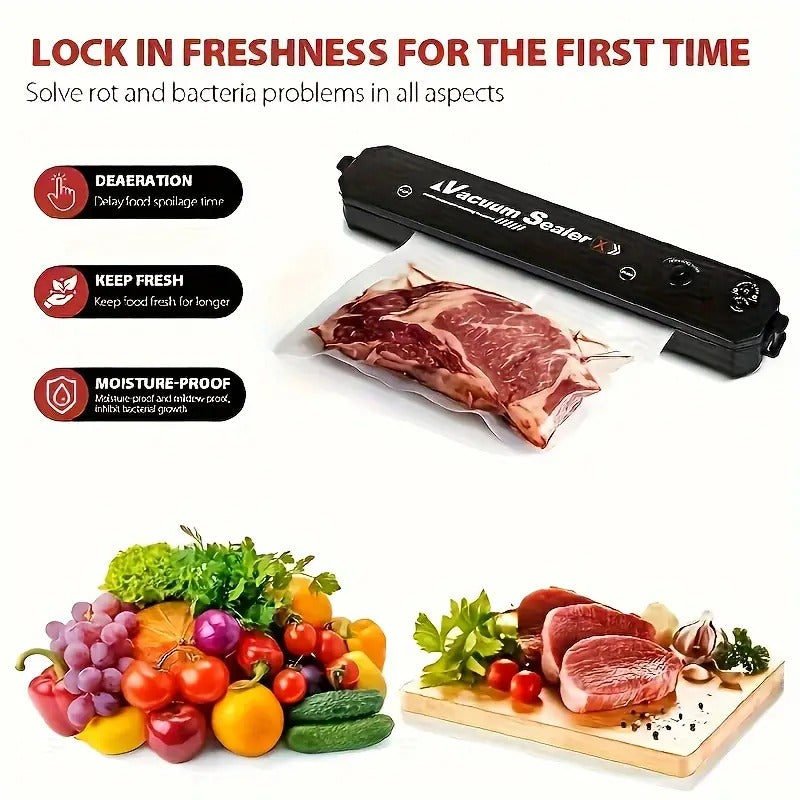 🥡 60% RABATT! 🎉 Matsparande Vakuumförslutare – Tätt Lock, Lång Hållbarhet & Enkel Att Använda 🍲📦