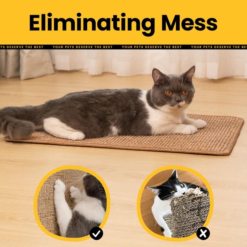 Klösmatta i naturlig sisal för katt