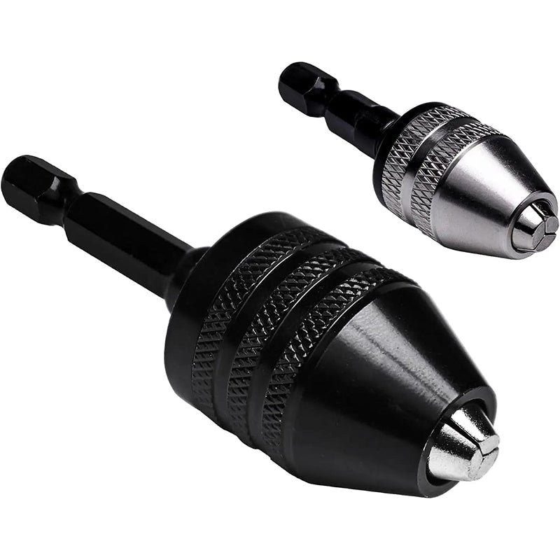 🔧 🎁Köp 1 få 1 gratis🔥 3‑käfts chuck för elskruvdragare och borrmaskiner – nyckelfri, snabbbyte & kompatibel med runda och sexkantiga skaft – perfekt för hobby, renovering och precisionsarbete 🛠️✨