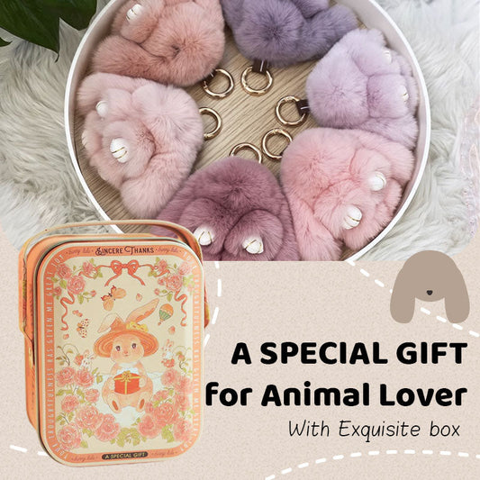 🎄Tidig julrea 50 % rabatt🎁🐰Handgjorda mjuka kaninpompon-berlocker (boxad utgåva)