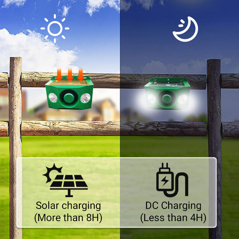 🦌 50% RABATT! ⚡ Solpowerat Varningsljus med Högt Ljud – Skrämmer Bort Vilt, Lång Hållbarhet & Lätt Installation 🚗