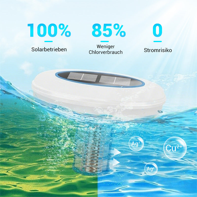 🔥🎁Nyhet 50 % RABATT🔥🔥Bästsäljare🔥Solenergidriven pooljonisator för kristallklart vatten💥Tidsbegränsat erbjudande⏳
