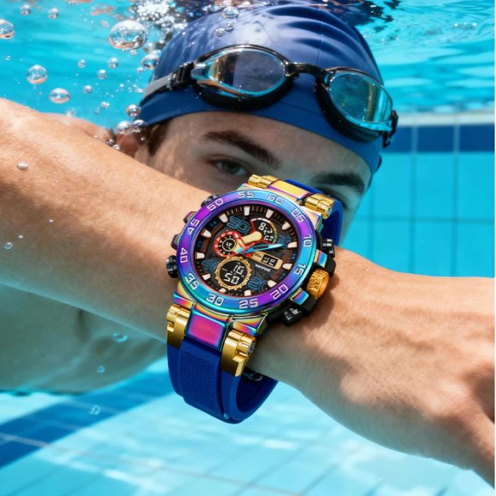 ⌚ 55 % RABATT! ✨ MULTIFUNKTIONELL LED-KLOCKA – Vattentät och digital display, 7 sportlägen med sömnmonitor, perfekt för utomhusbruk och daglig användning 🌟🔋