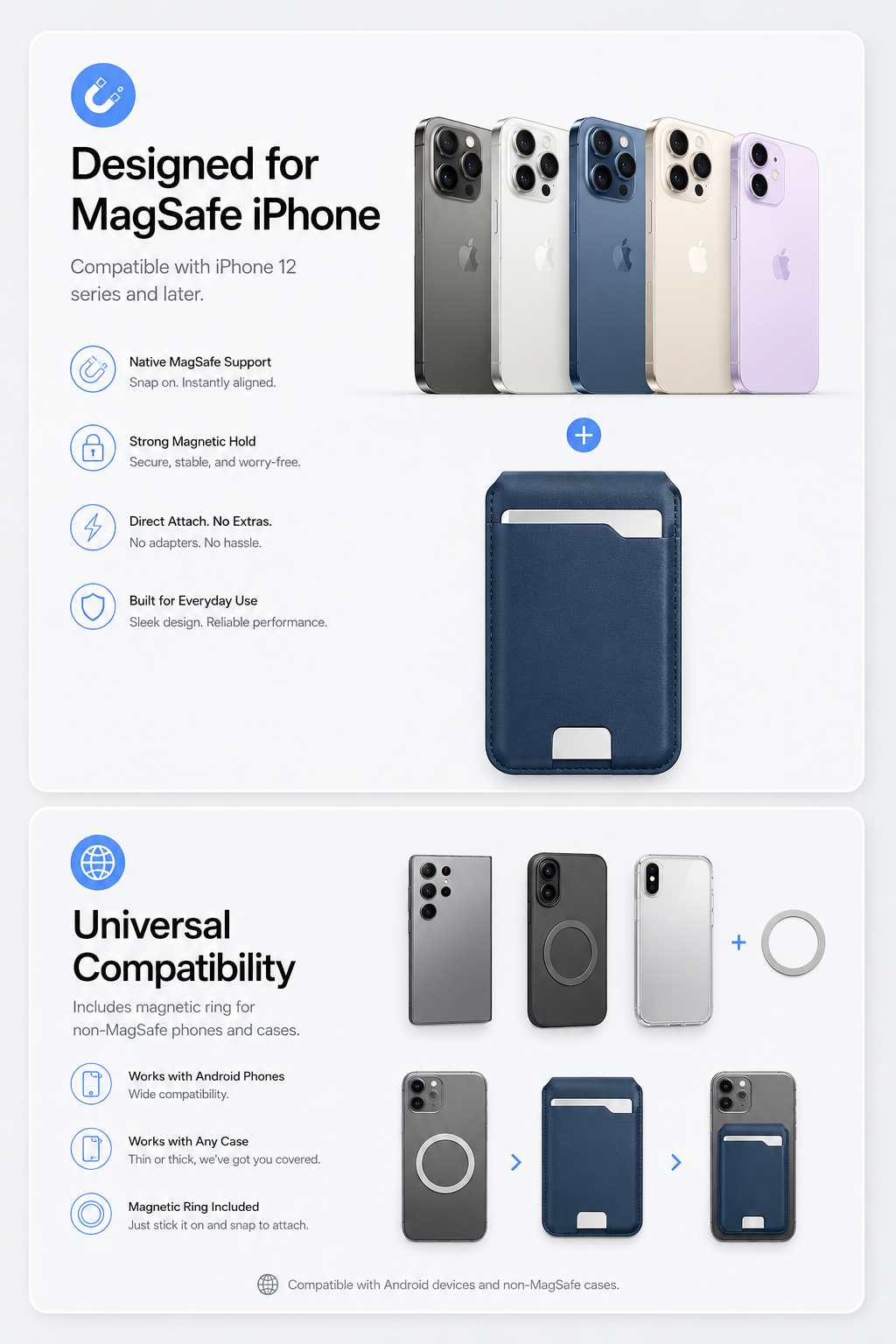 ⚡ 50% RABATT 💥 Smart Wallet mit Apple Find My™ & Google Find Hub™ 🔥 Premium Nappa-Leder + Wireless Charging