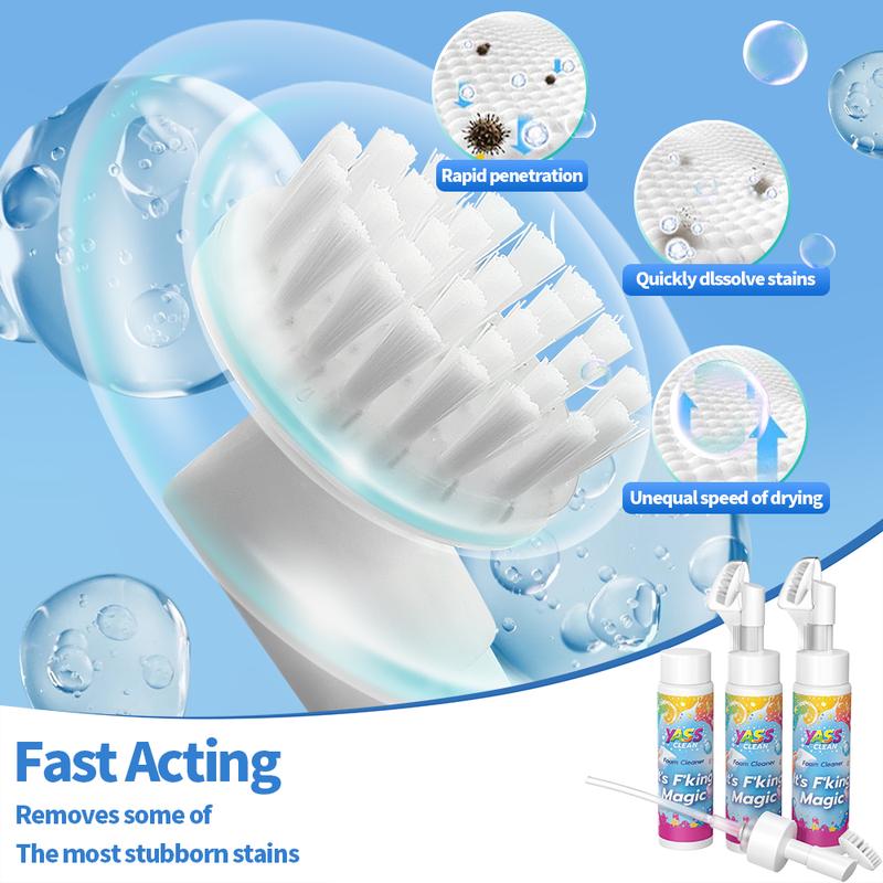 ⏳SISTA DAGEN – KÖP 2, FÅ 1 GRATIS!!💖Yass Clean Magic skumrengöringsmedel för mattor och möbelklädsel – borttar fläckar och lukt från husdjur, med rengöringsborste🧼🪄
