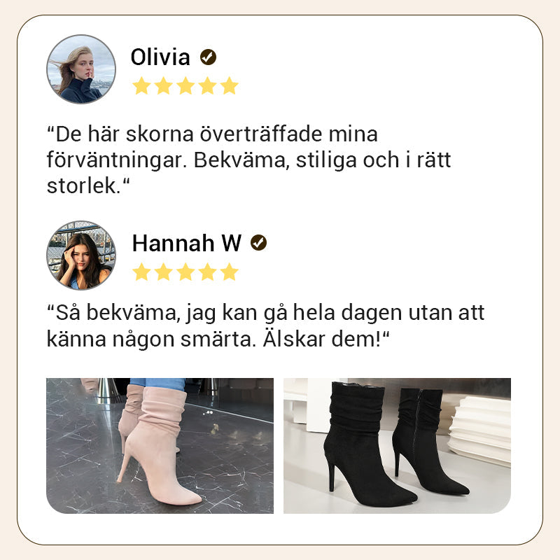 💖Limiterad försäljning 50% rabatt💖Stövlar med Hög Klack och Spetsig Tå