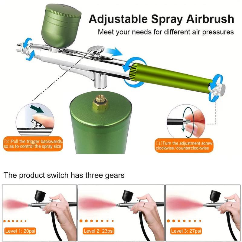 Elektrisk airbrush-sats med kompressor