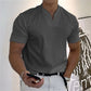👕Herr Business-T-shirt med kort ärm och V-ringning – Andningsbar bomullsblandning, klassisk passform och finns upp till 5XL ✨